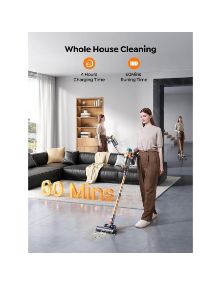 Aspiradora Inalámbrica SMOTURE VAC01 600W 50KPA 65 Min