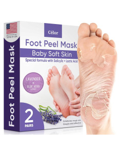 Mascarilla para Pies Célor - 2 Pares Lavanda, Exfoliante y Hidratante
