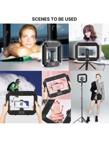 ULANZI Video Rig Smartphone con Luz de Anillo 8500K
