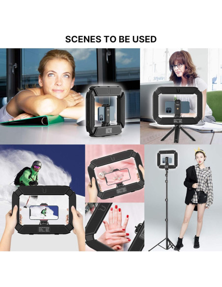 ULANZI Video Rig Smartphone con Luz de Anillo 8500K
