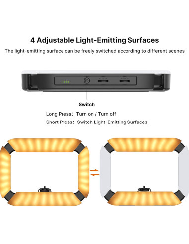 ULANZI Video Rig Smartphone con Luz de Anillo 8500K