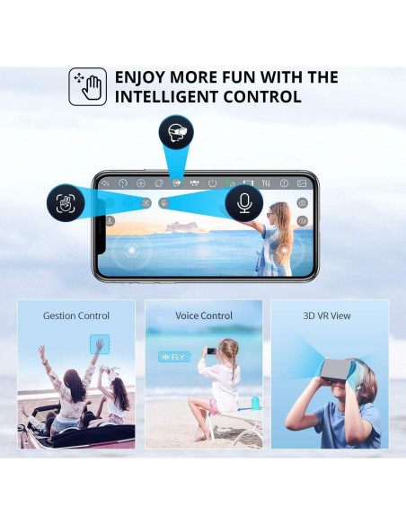 DRONEEYE 4DV13 Dron con cámara FPV HD 1080P, 2 baterías