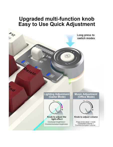 Teclado Mecánico LEOBOG AU75 Inalámbrico RGB 75%