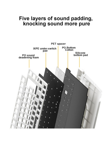 Teclado Mecánico LEOBOG AU75 Inalámbrico RGB 75%