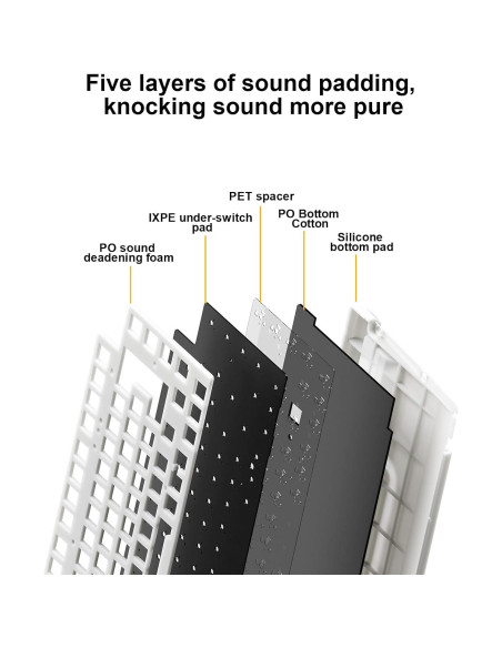 Teclado Mecánico LEOBOG AU75 Inalámbrico RGB 75%