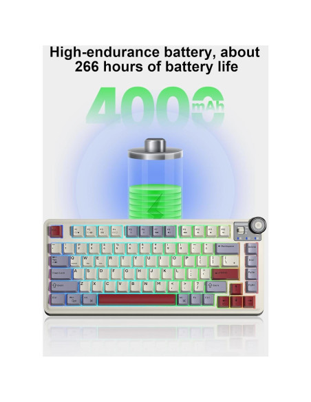 Teclado Mecánico LEOBOG AU75 Inalámbrico RGB 75%