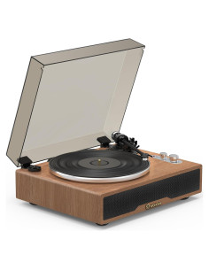 Tocadiscos Wohome con Bluetooth y 4 Altavoces Integrados