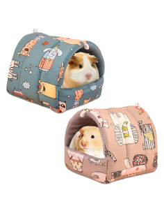 Casa Escondite para Cobayas WPDISCZ 26x26x24cm Elefante y Oso