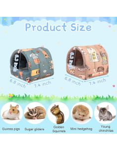 Casa Escondite para Cobayas WPDISCZ 26x26x24cm Elefante y Oso 2