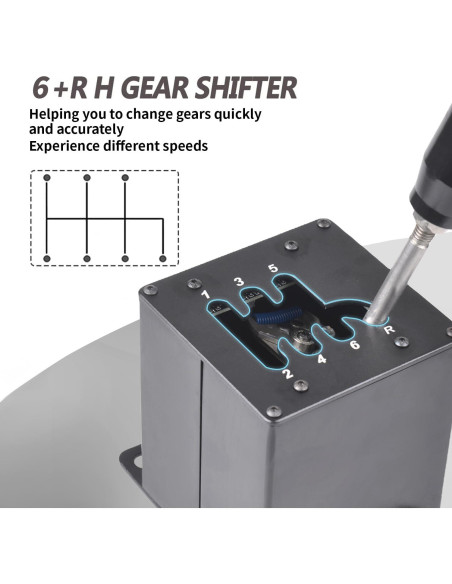 Simulador de PC USB CNRAQR Shifter 6+R para Volantes