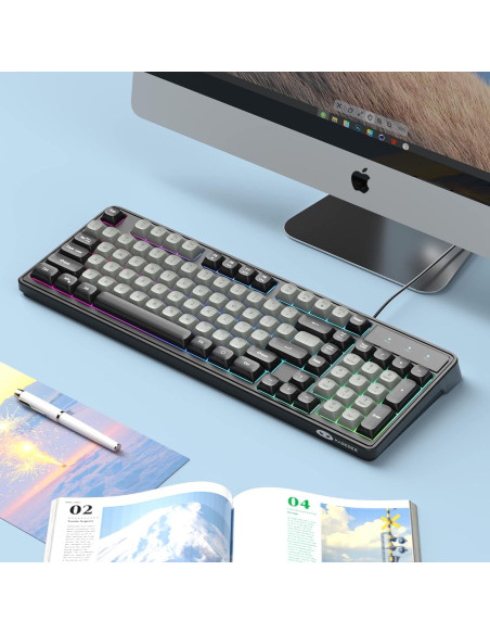 Teclado Gaming Camiysn GK-980 98 Teclas Retroiluminado Silencioso