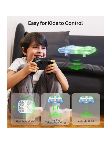 Dron SYMA X880 para Niños con Luces LED y Protección Completa
