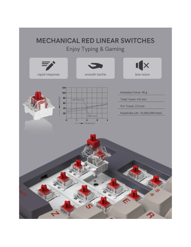 Teclado Mecánico Womier M87 TKL RGB 87 Teclas USB C