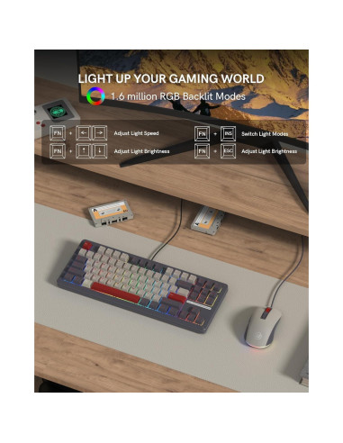 Teclado Mecánico Womier M87 TKL RGB 87 Teclas USB C