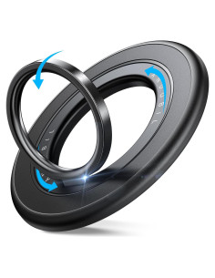 Soporte Magnético para Teléfono Danmus Anillo Giratorio Negro