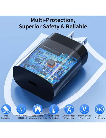 Cargador Rápido 25W USB C WILLOWHEN con Cable 6FT