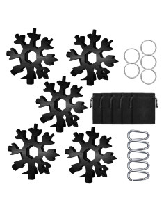 Multiherramienta DEKEones Copo de Nieve 18 en 1 Acero Inoxidable