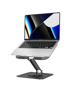 Soporte Ajustable para Laptop NTMY NH02P - Negro, 360