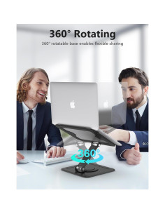 Soporte Ajustable para Laptop NTMY NH02P - Negro, 360 2