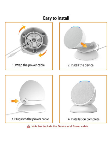 Soporte de Mesa para Echo Pop C YECEN - Gestión de Cables, Lavanda