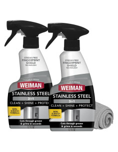 Limpiador y Pulidor de Acero Inoxidable Weiman - Paquete de 2