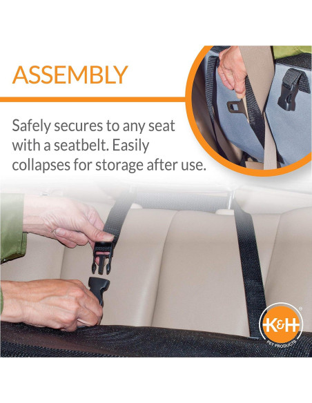 Asiento de Coche para Perros K&H Grande 74.9x55.9x64.8cm