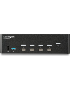 Conmutador KVM HDMI 4 Puertos StarTech 4K 30Hz con USB 3.0 2