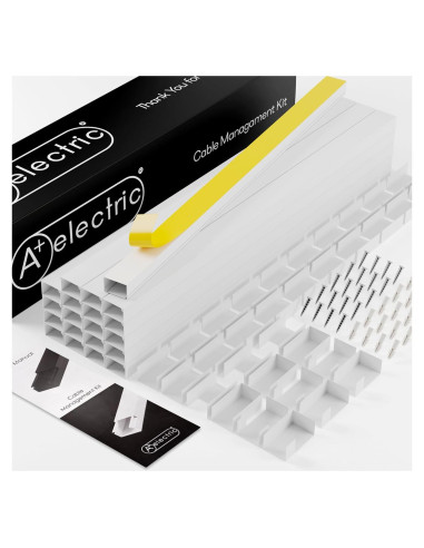 Canal de Cables A Plus Plastik 8.53m Blanco Autoadhesivo