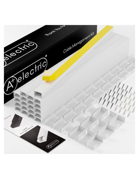 Canal de Cables A Plus Plastik 8.53m Blanco Autoadhesivo
