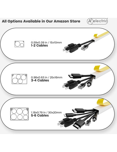 Canal de Cables A Plus Plastik 8.53m Blanco Autoadhesivo