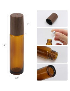 Botellas de Aceite Esencial Tbestmax 12 Pcs 10ml Vidrio Ámbar 2