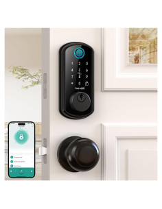 Cerradura Inteligente WiFi Hornbill con Huella Dactilar y Manijas