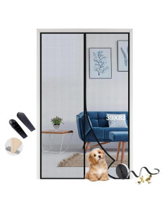 Puerta de Pantalla Magnética GWWJGSN 99x210 cm Negra