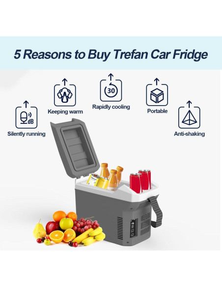 TREFAN Enfriador y Calentador Eléctrico 8 Litros 12V