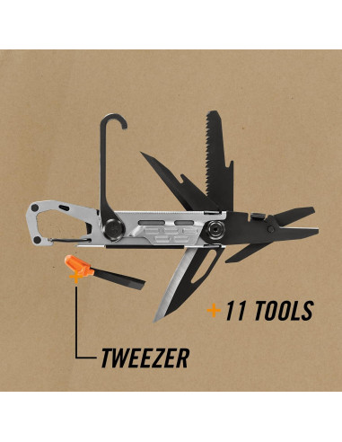 Multi-herramienta Gerber Gear Stake Out 11-en-1 Plata