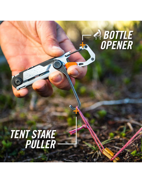 Multi-herramienta Gerber Gear Stake Out 11-en-1 Plata