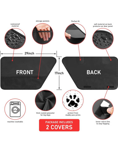 Protector de Puerta de Coche ALEIFLE 2 Piezas Impermeable