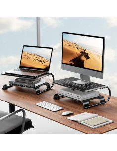 Soporte Elevador para Monitor WALI STT001B Metal Ventilado 20kg 2