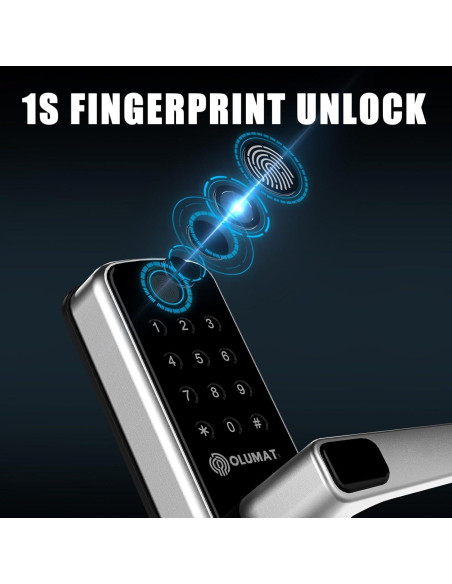 Cerradura Inteligente OLUMAT B22 con Huella Dactilar y Teclado
