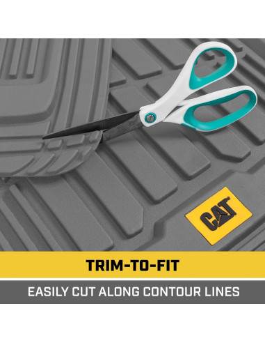 Alfombrillas de Goma CAT CAMT-1004-GR para Auto SUV Gris