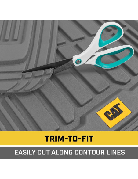 Alfombrillas de Goma CAT CAMT-1004-GR para Auto SUV Gris