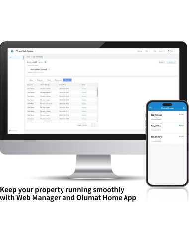 Cerradura Inteligente OLUMAT B22 con Huella Dactilar y Teclado