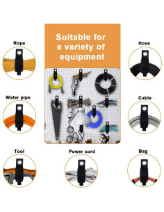 6 PCS Soporte de Cable Kadden Nylon Organizador 22 kg 2