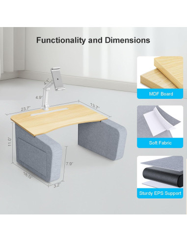 Soporte para Tableta UPERGO con Reposabrazos y Brazo Ajustable