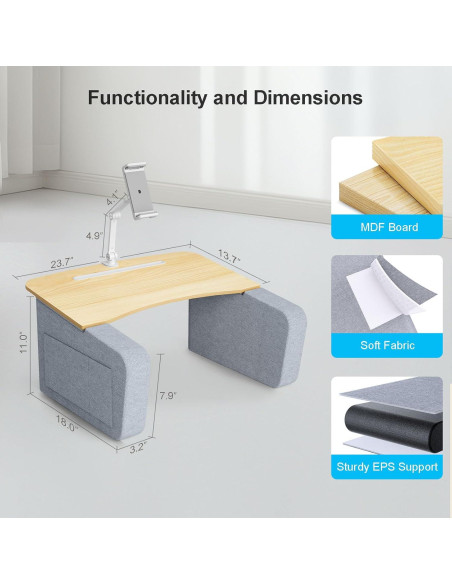 Soporte para Tableta UPERGO con Reposabrazos y Brazo Ajustable