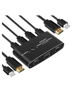 Interruptor KVM HDMI DGODRT 2 Puertos 4K 60Hz USB