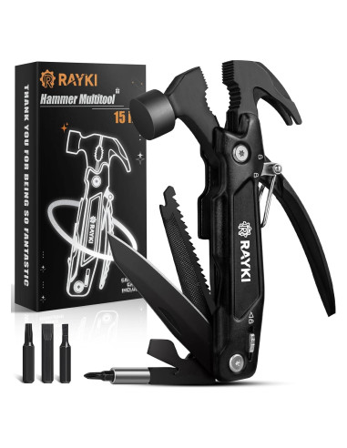 Martillo Multiherramienta 15 en 1 Rayki con Caja Regalo