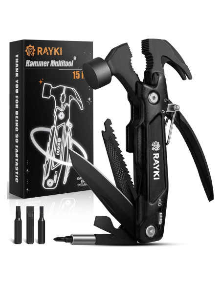Martillo Multiherramienta 15 en 1 Rayki con Caja Regalo