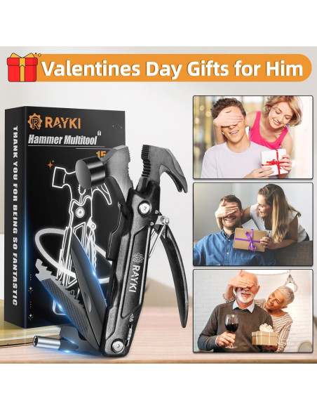 Martillo Multiherramienta 15 en 1 Rayki con Caja Regalo