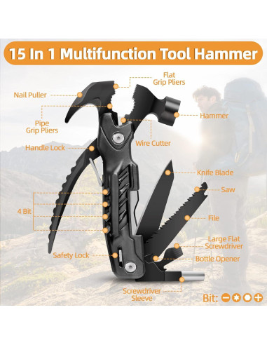 Martillo Multiherramienta 15 en 1 Rayki con Caja Regalo
